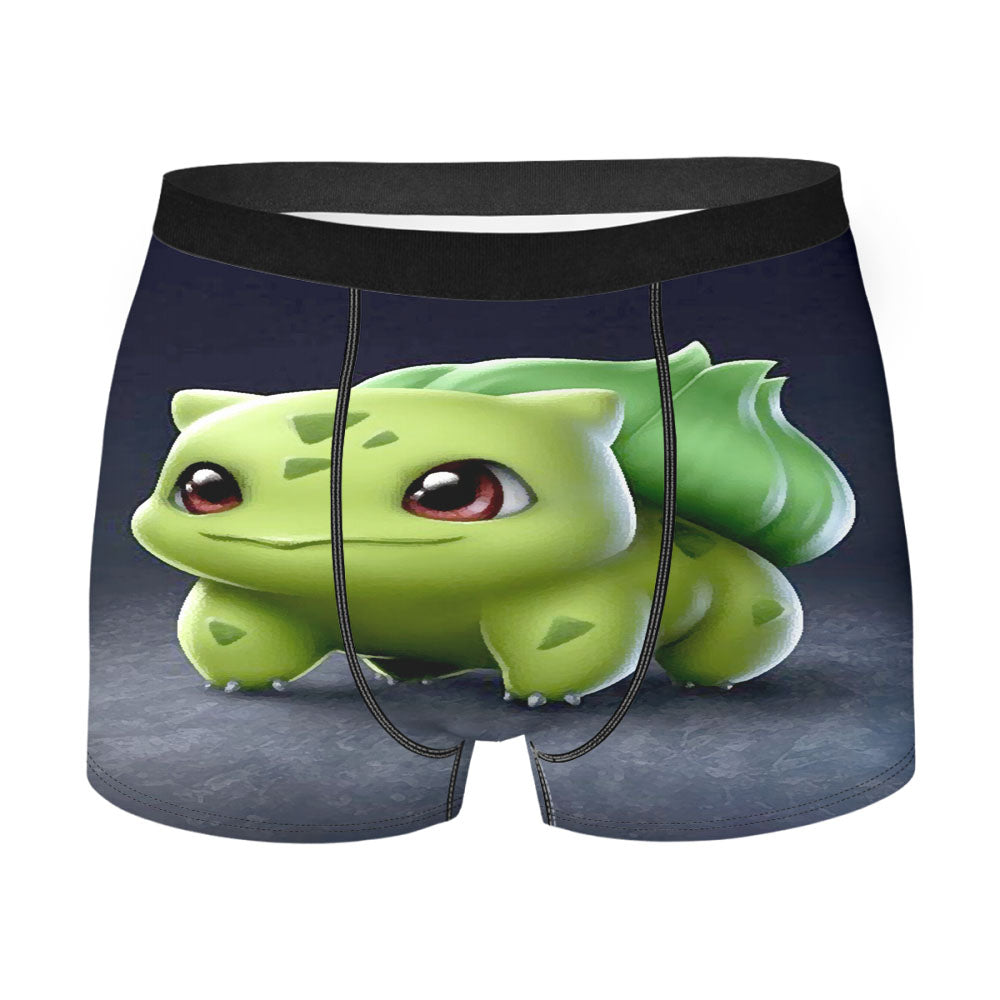 Bulbasaur Pokemon Green Collage Men's Boxer Briefs