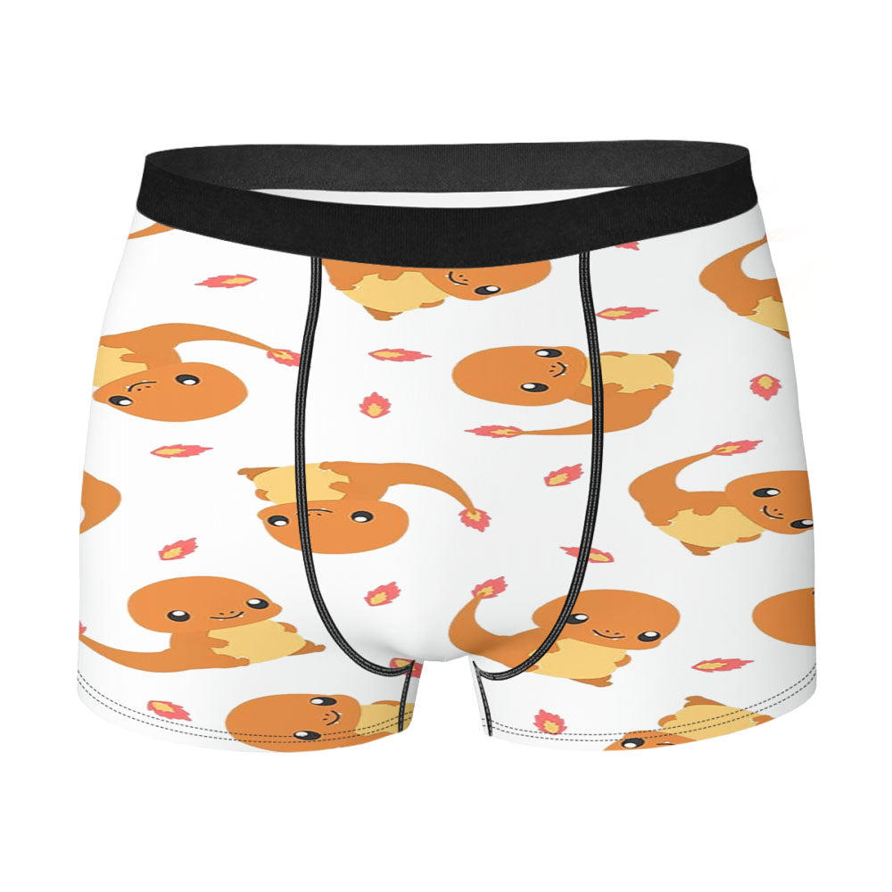 Charmander Cute Pokemon Pattern Men's Boxer Briefs