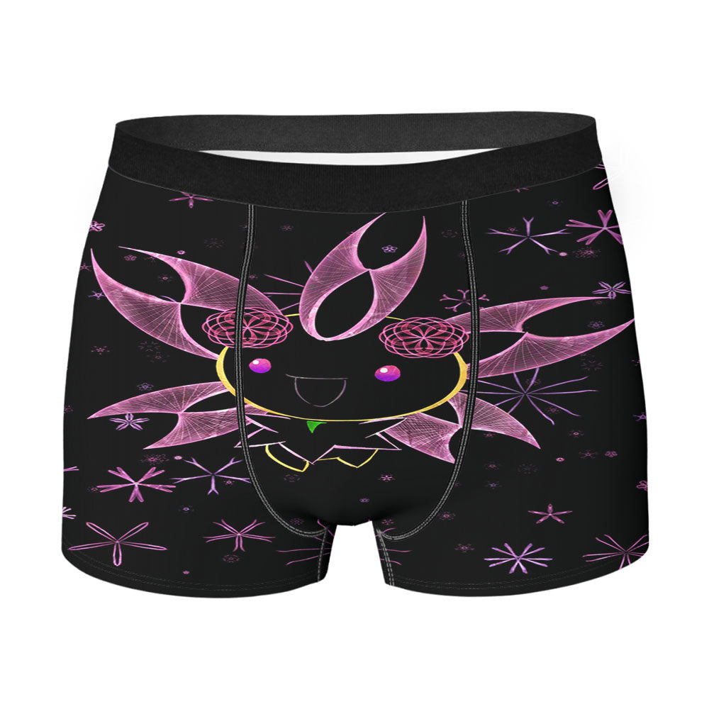 Cherrim Pokemon Line Art On Black Men's Boxer Briefs