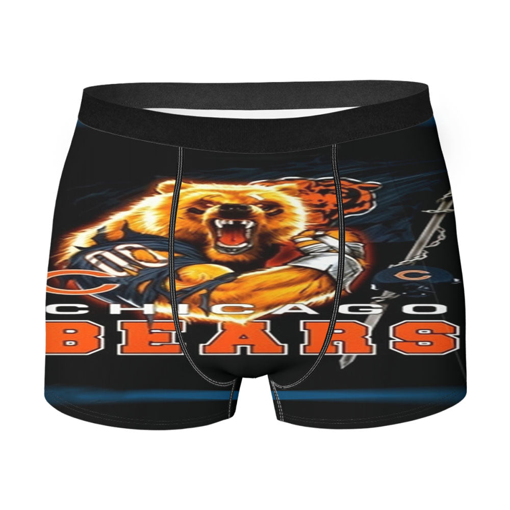 Chicago Bears Nfl Stripe Men's Boxer Briefs