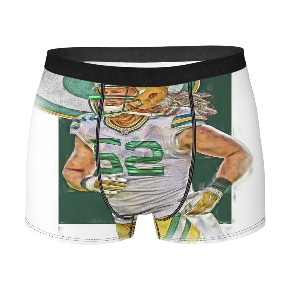 Clay Matthews Green Bay Packers Oil Art Men's Boxer Briefs