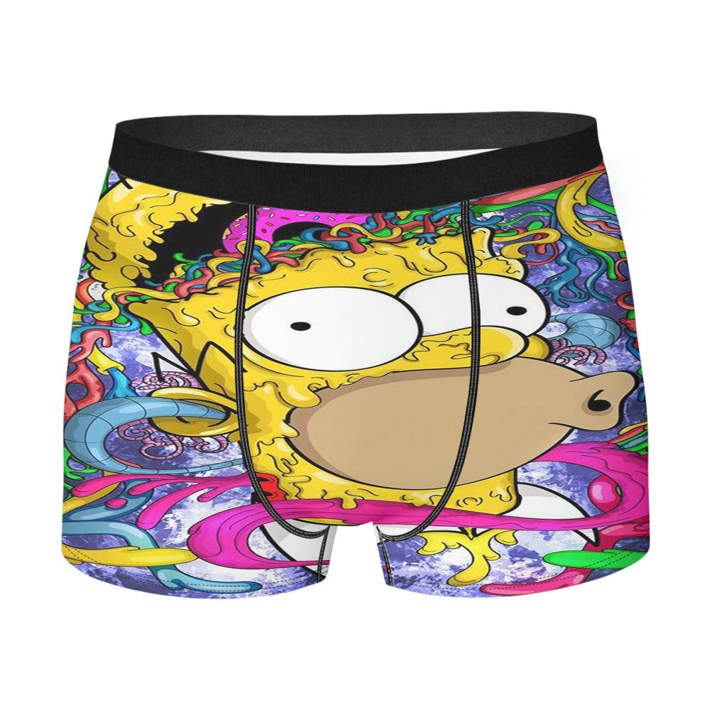 Crazy Homer J Simpsons Fan Art Men's Boxer Briefs