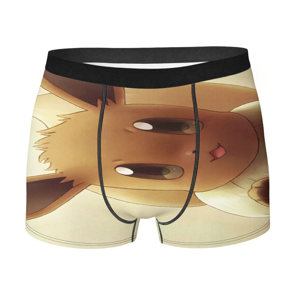 Cute Eevee Pokemon Art Men's Boxer Briefs