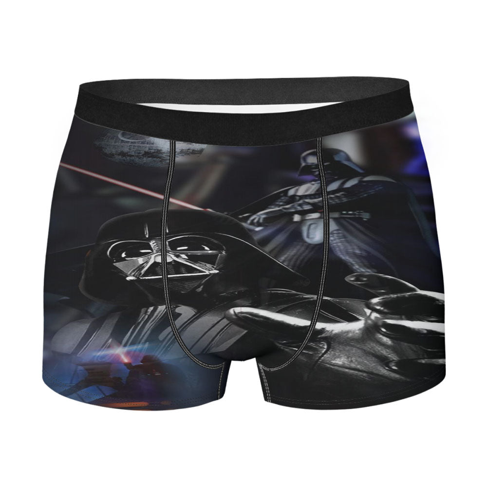 Darth Vader And Lightsaber Galaxy Wallpaper Men's Boxer Briefs