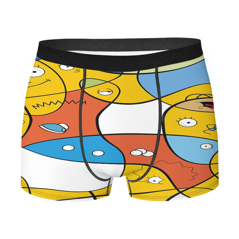 Family Popculture The Simpson Destil Style Men's Boxer Briefs