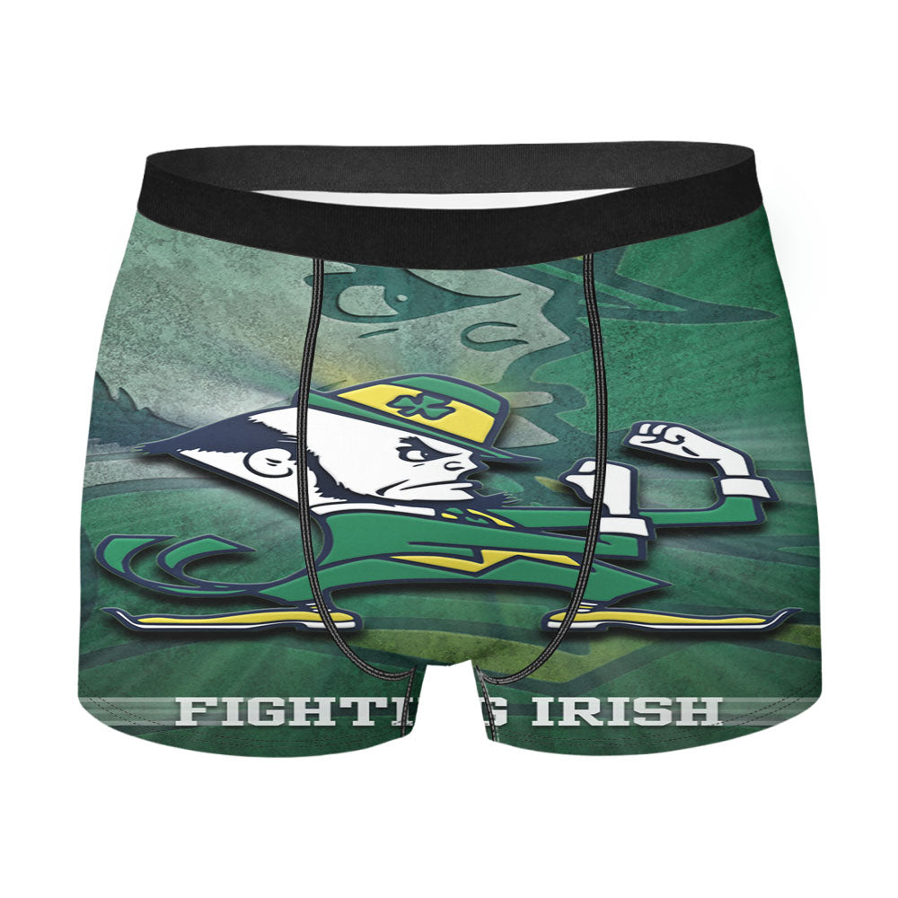 Fighting Irish Notre Dame Spot Light Green Men's Boxer Briefs