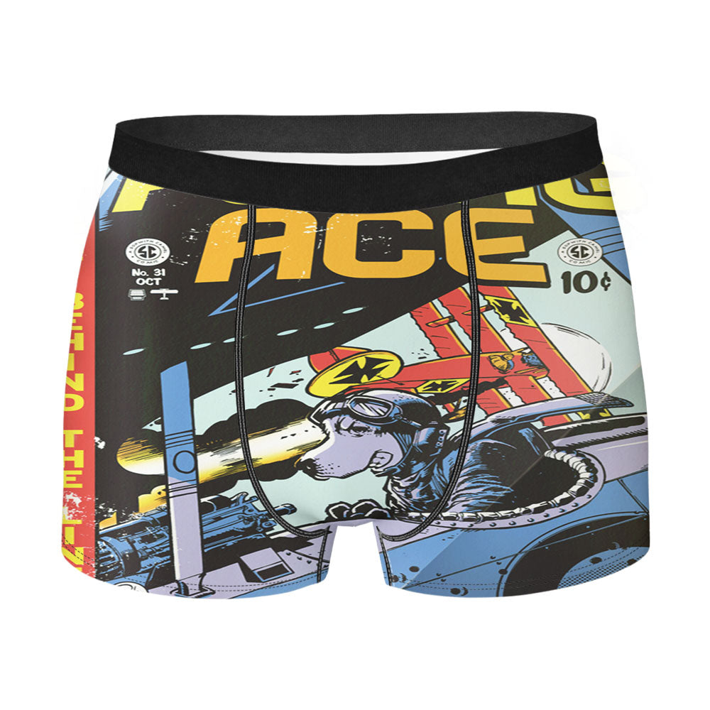 Flying Ace Snoopy Men's Boxer Briefs