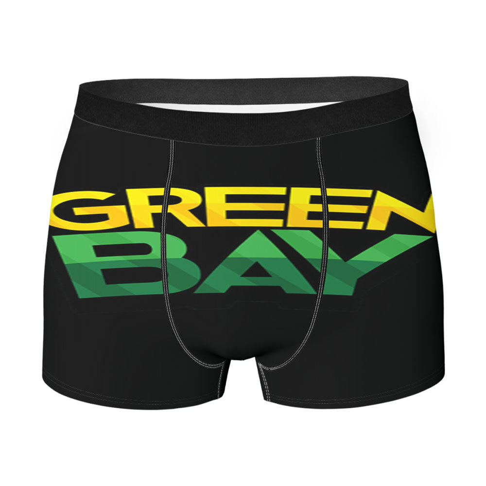 Green Bay Packers Brushed Chrome Men's Boxer Briefs