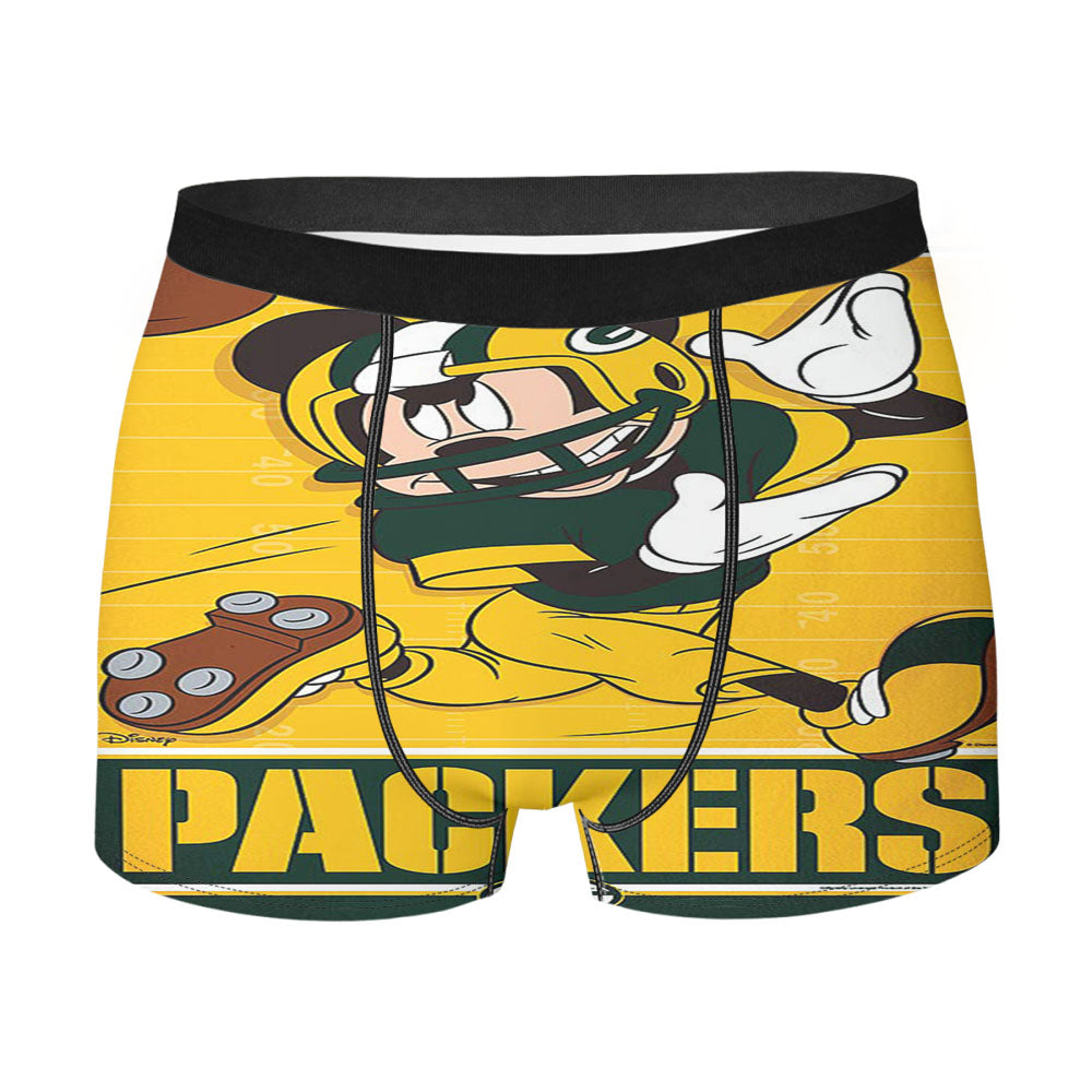 Green Bay Packers Emblem Logo Yellow Men's Boxer Briefs