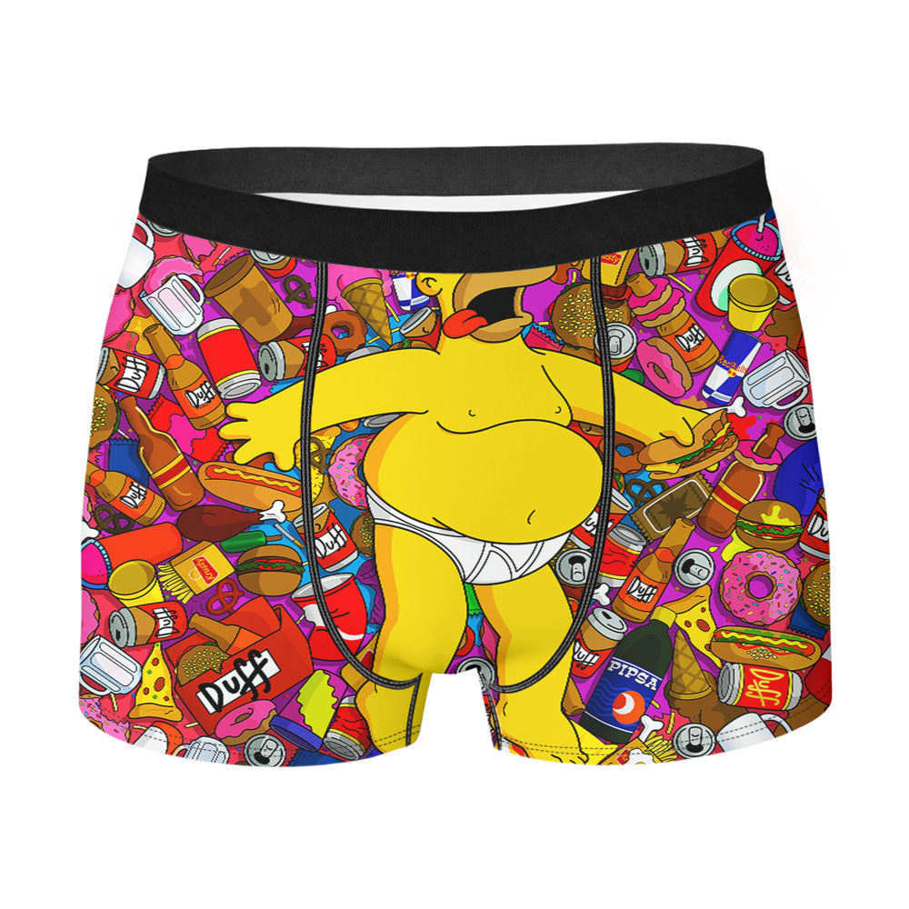 Homer Faint Simpson Cartoon Men's Boxer Briefs