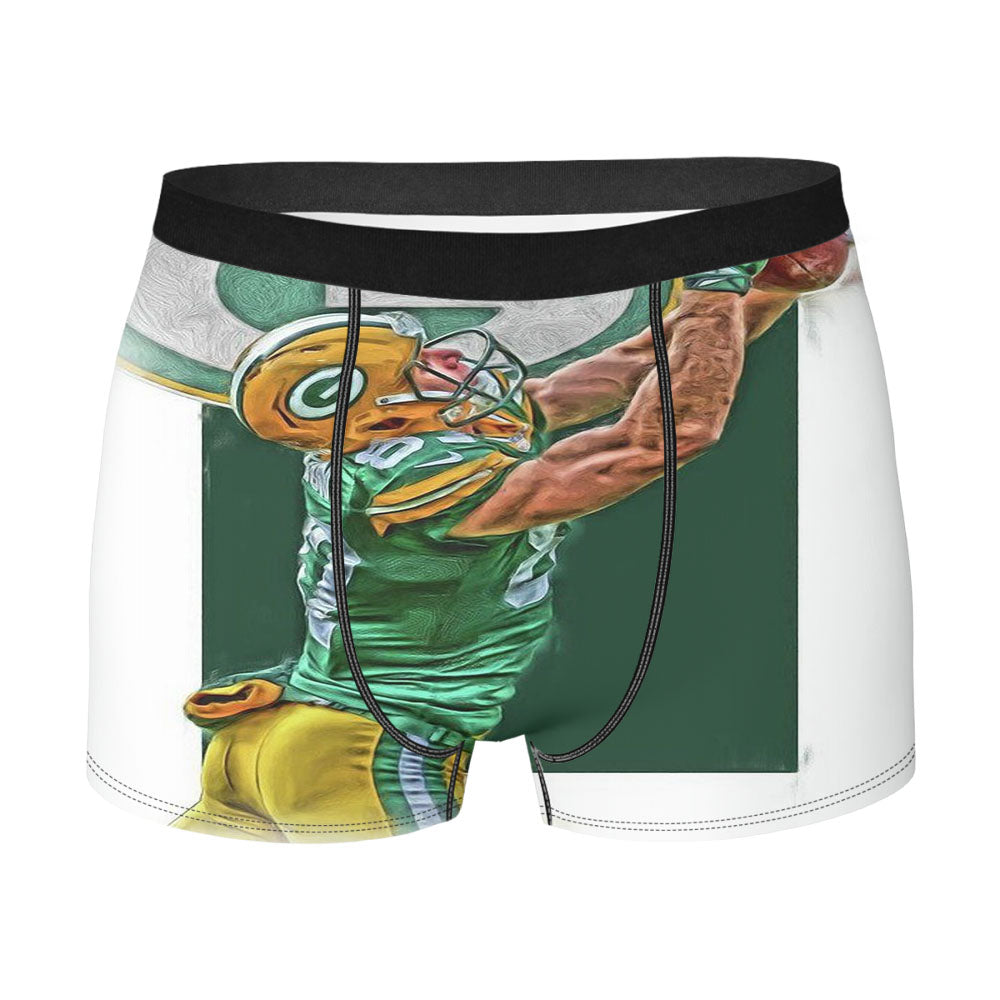 Jordy Nelson Green Bay Packers Oil Art Men's Boxer Briefs