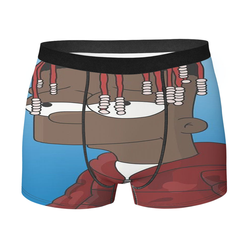 Lil Uzi Simpson Style In Blue Men's Boxer Briefs