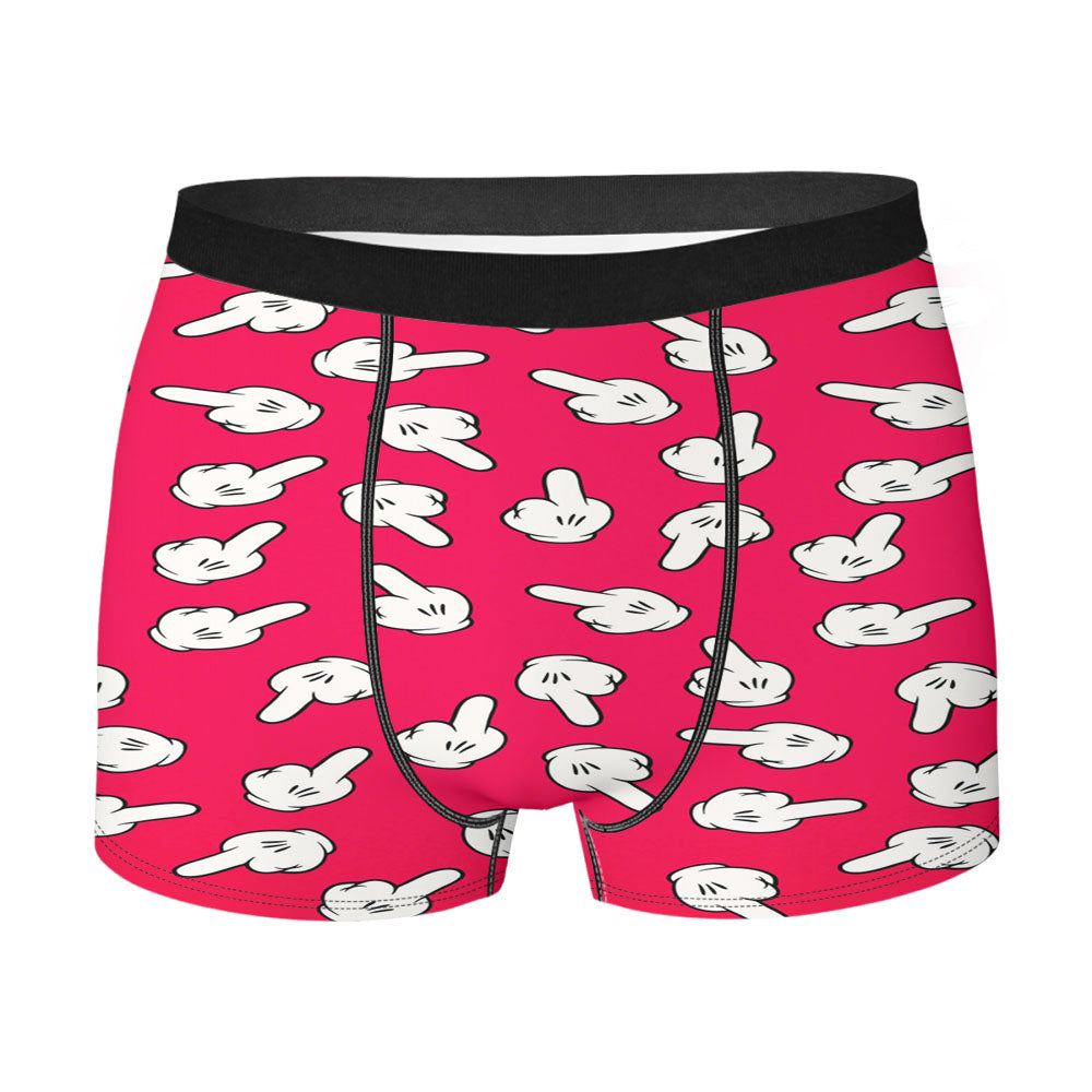 Mickey Keep Dabs Style On The Black Men's Boxer Briefs
