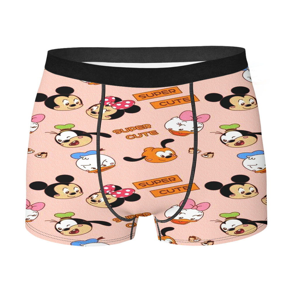 Mickey Minnie Apple Ears Men's Boxer Briefs