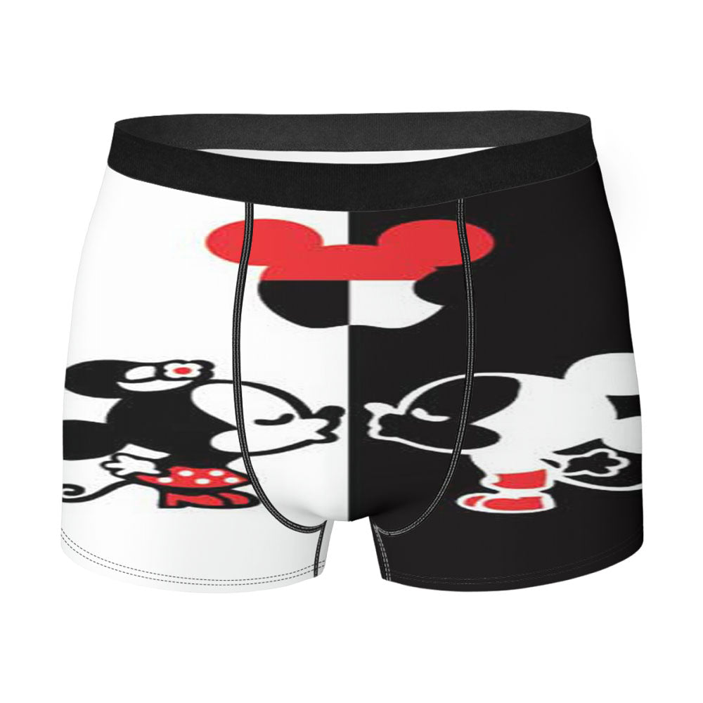 Mickey Minnie Cheek Kiss Men's Boxer Briefs