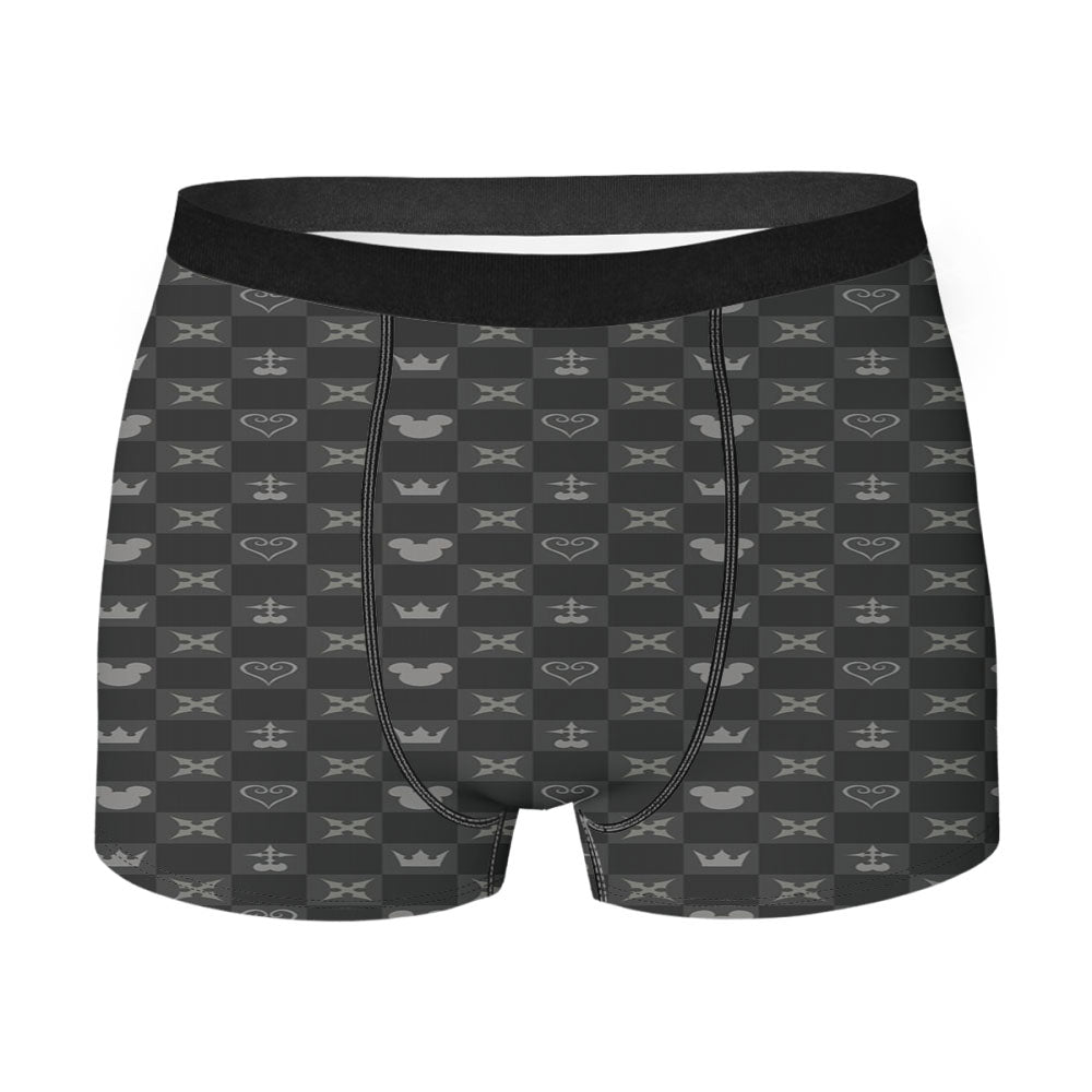 Mickey Mouse Logo White Men's Boxer Briefs
