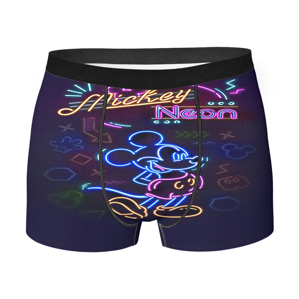 Mickey Mouse Obey Pattern Men's Boxer Briefs
