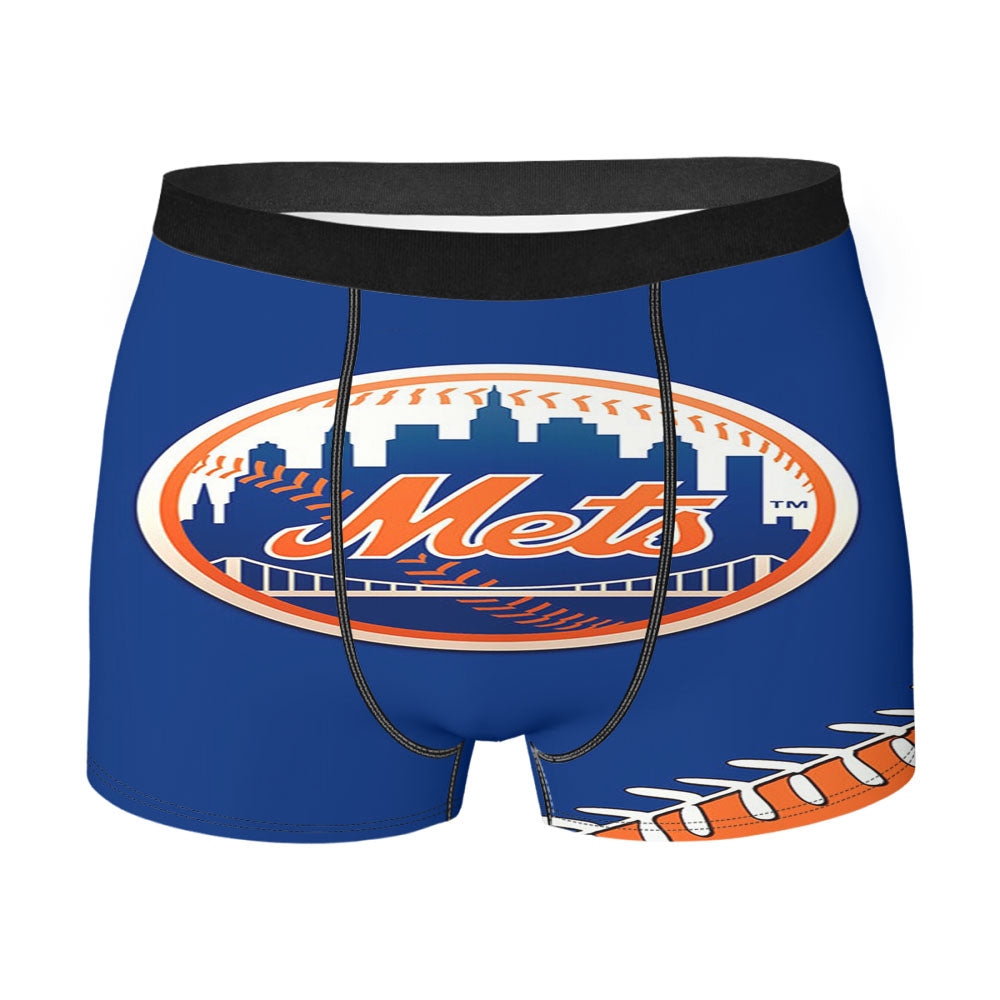 New York Mets Mlb Logo 9 Men's Boxer Briefs