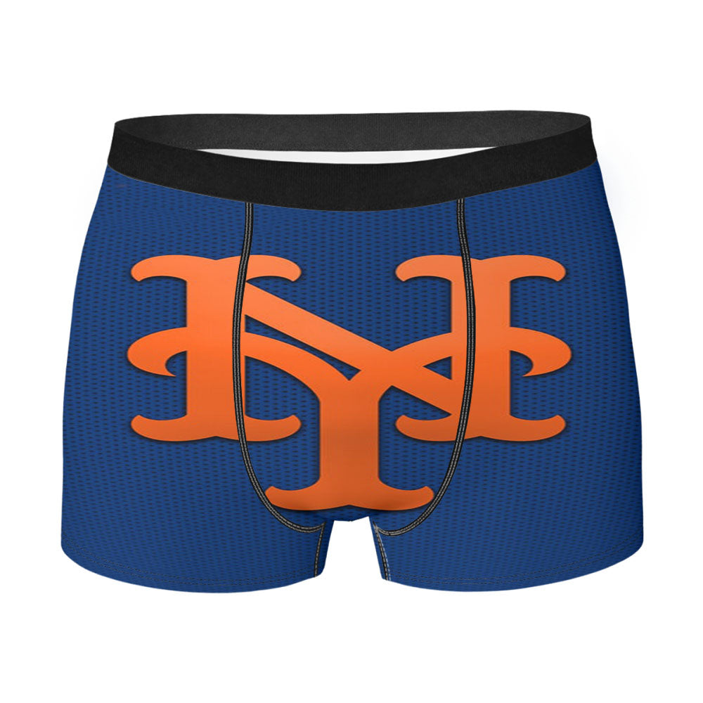 New York Mets Mlb Logo 9786 Men's Boxer Briefs