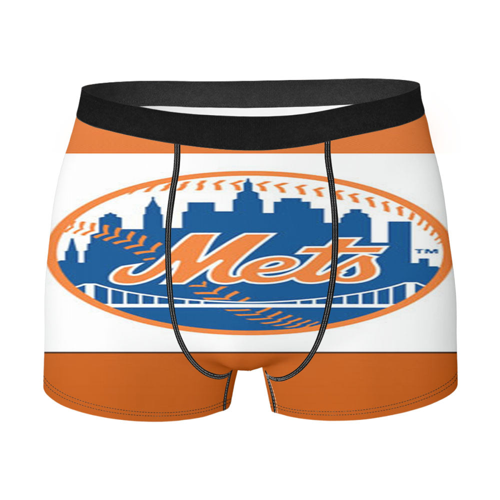 New York Mets Text Men's Boxer Briefs