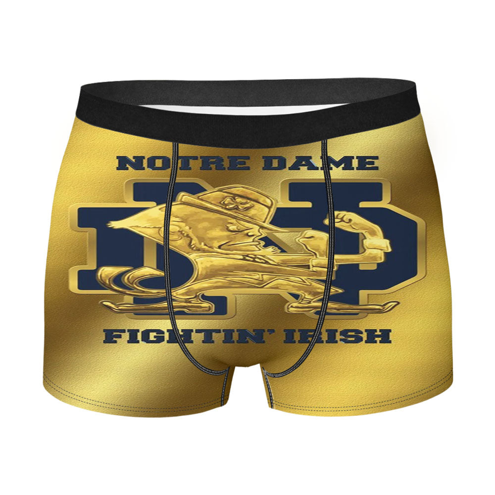 Notre Dame Gold 1 Men's Boxer Briefs