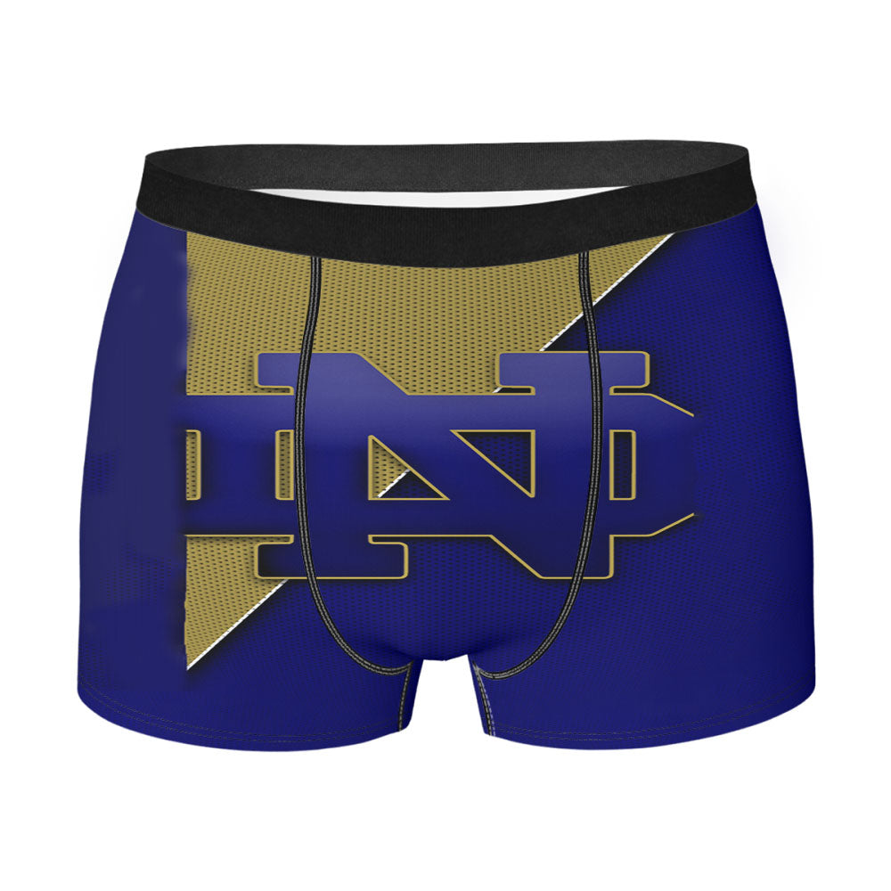 Notre Dame Yellow Blue Men's Boxer Briefs