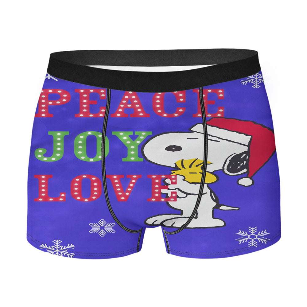 Peanuts Snoopy And Woodstock Christmas Men's Boxer Briefs