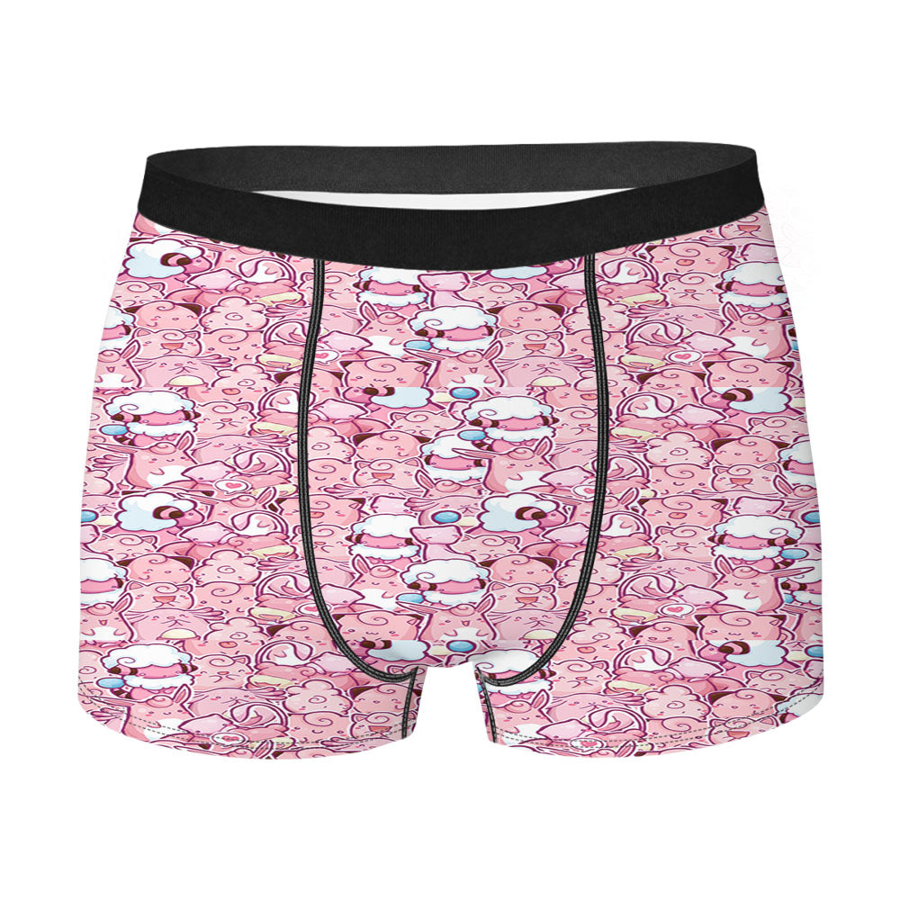 Pink Pokemon Pattern Collection Men's Boxer Briefs