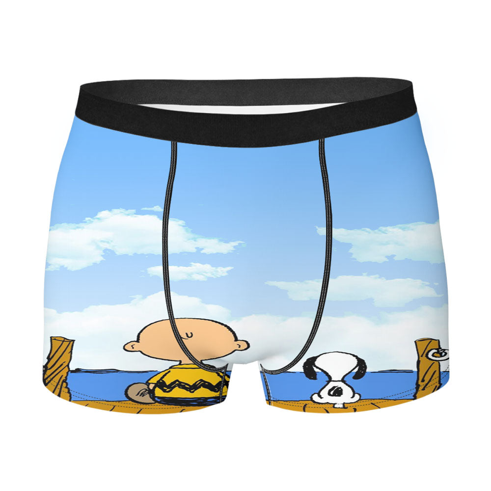 Snoopy And Charlie Brown Men's Boxer Briefs