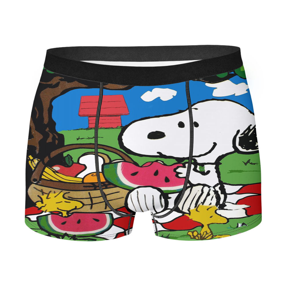 Snoopy Fishing Men's Boxer Briefs