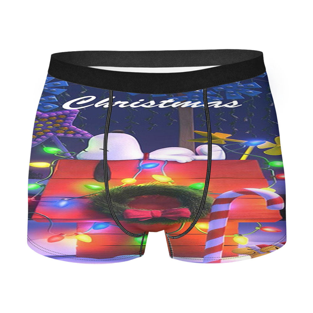 Snoopy Pattern Mobile Men's Boxer Briefs