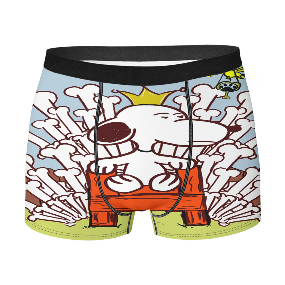 Snoopy Under Palm Tree Men's Boxer Briefs