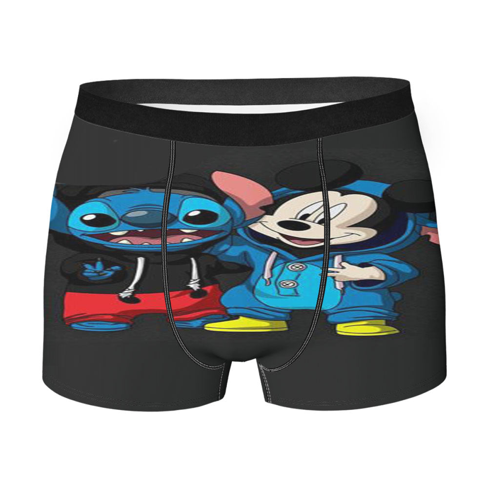 Stitch And Mickey Mouse Men's Boxer Briefs