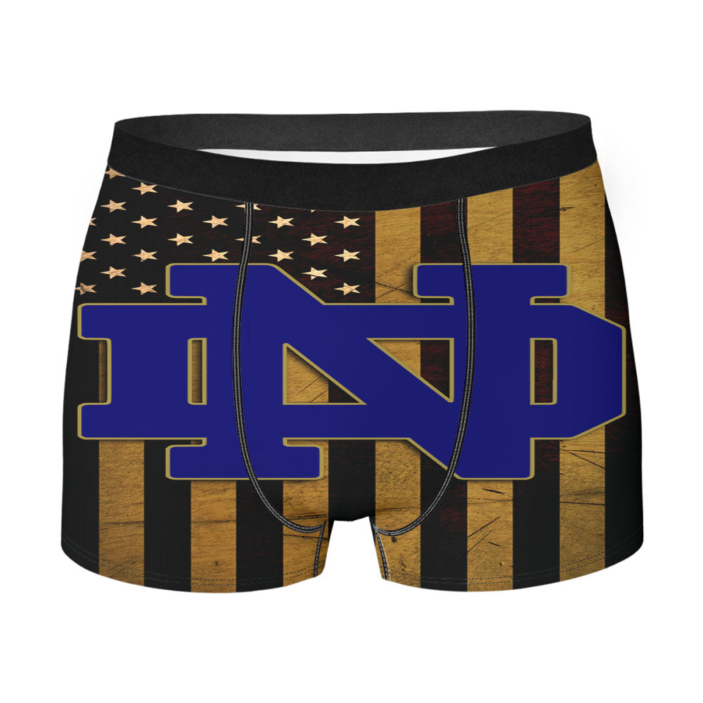 University Of Notre Dame Fighting Irish Logo Roundel Area Men's Boxer Briefs