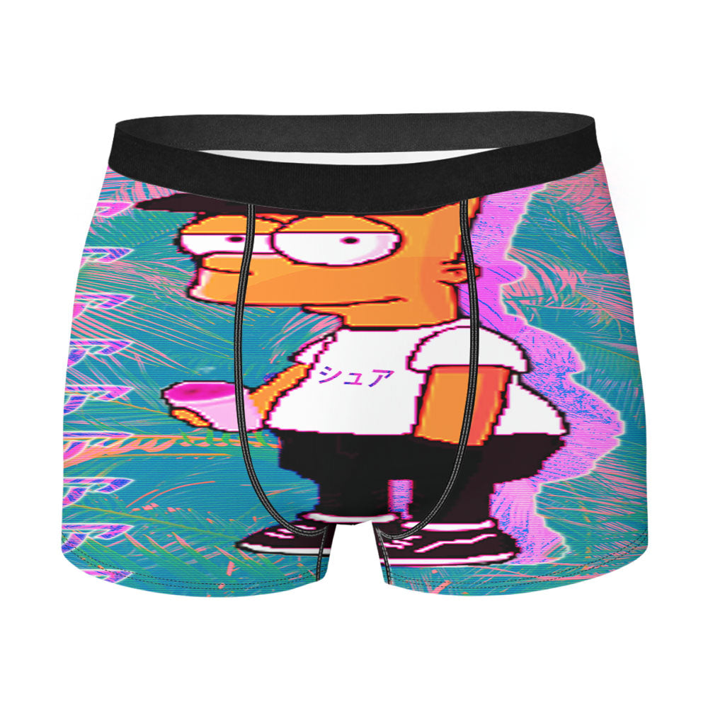 Vaporwave Bart Simpson Men's Boxer Briefs