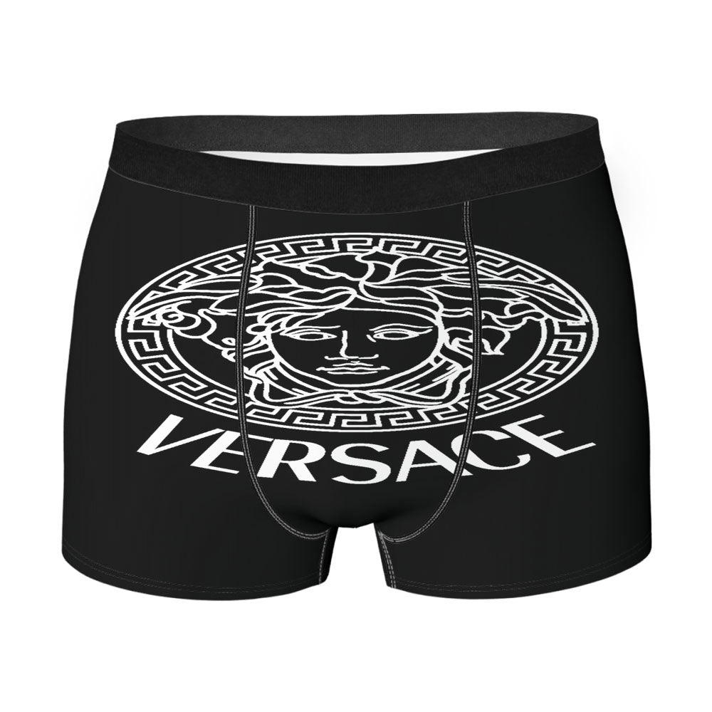 Black White Versace Men's Boxer Briefs
