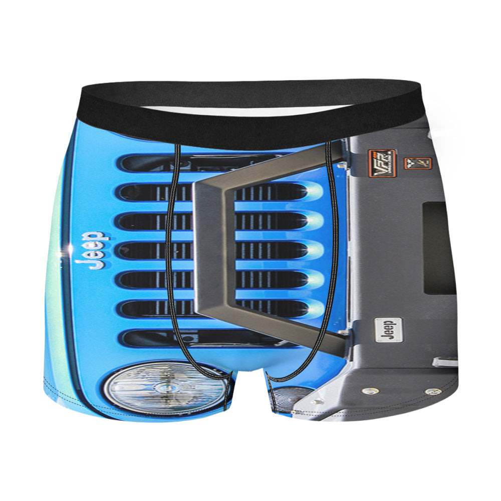 Blue Jeep Wrangler Men's Boxer Briefs