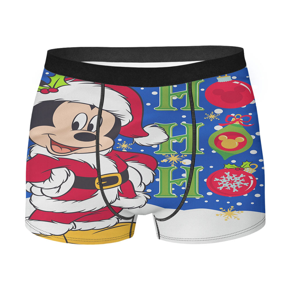 Christmas Disney Santa Mickey Men's Boxer Briefs