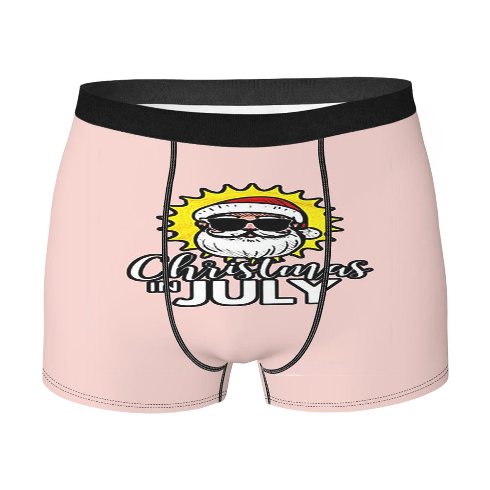 Christmas In July Santa With Sunglasses Men's Boxer Briefs