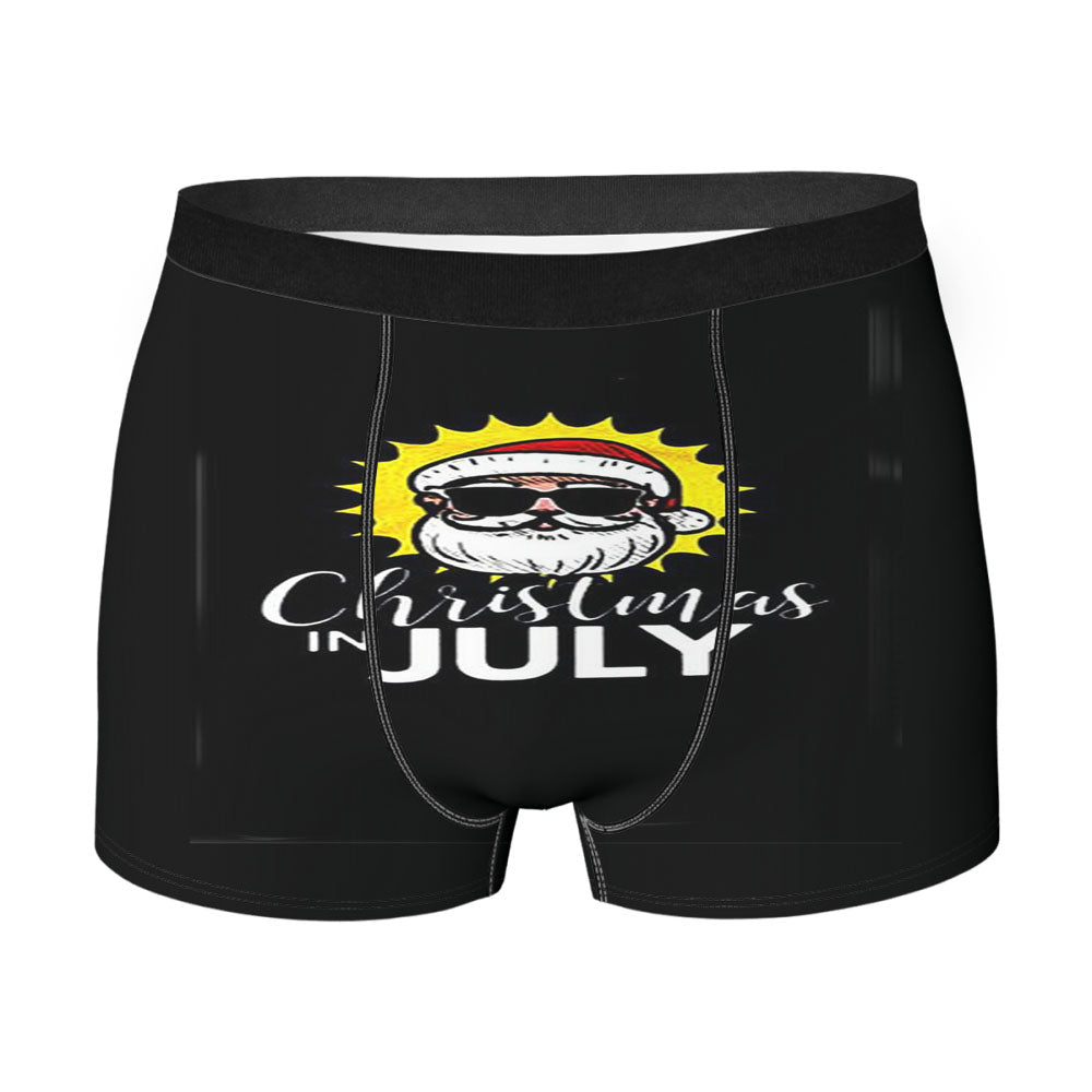 Christmas In July Santa With Sunglasses In The Summer Sun Men's Boxer Briefs