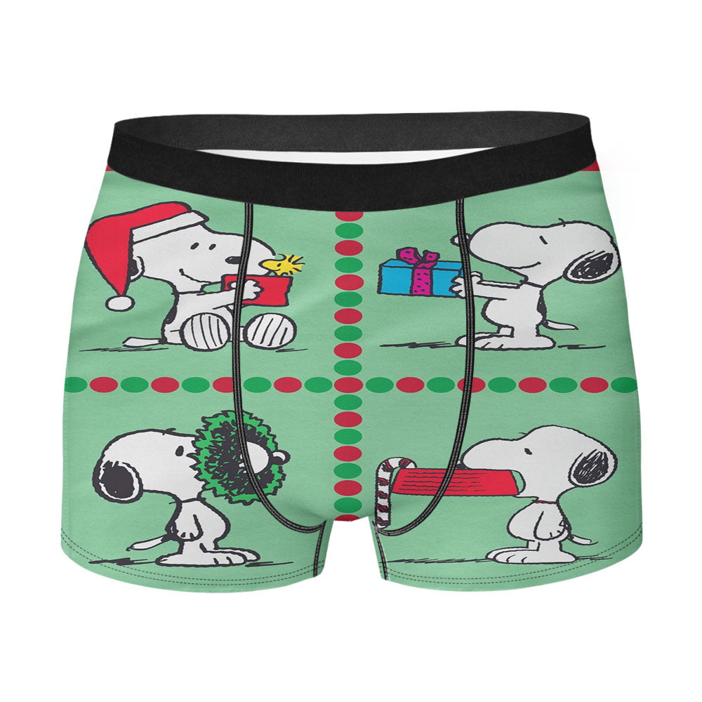 Christmas Scenes Peanuts Holiday Men's Boxer Briefs