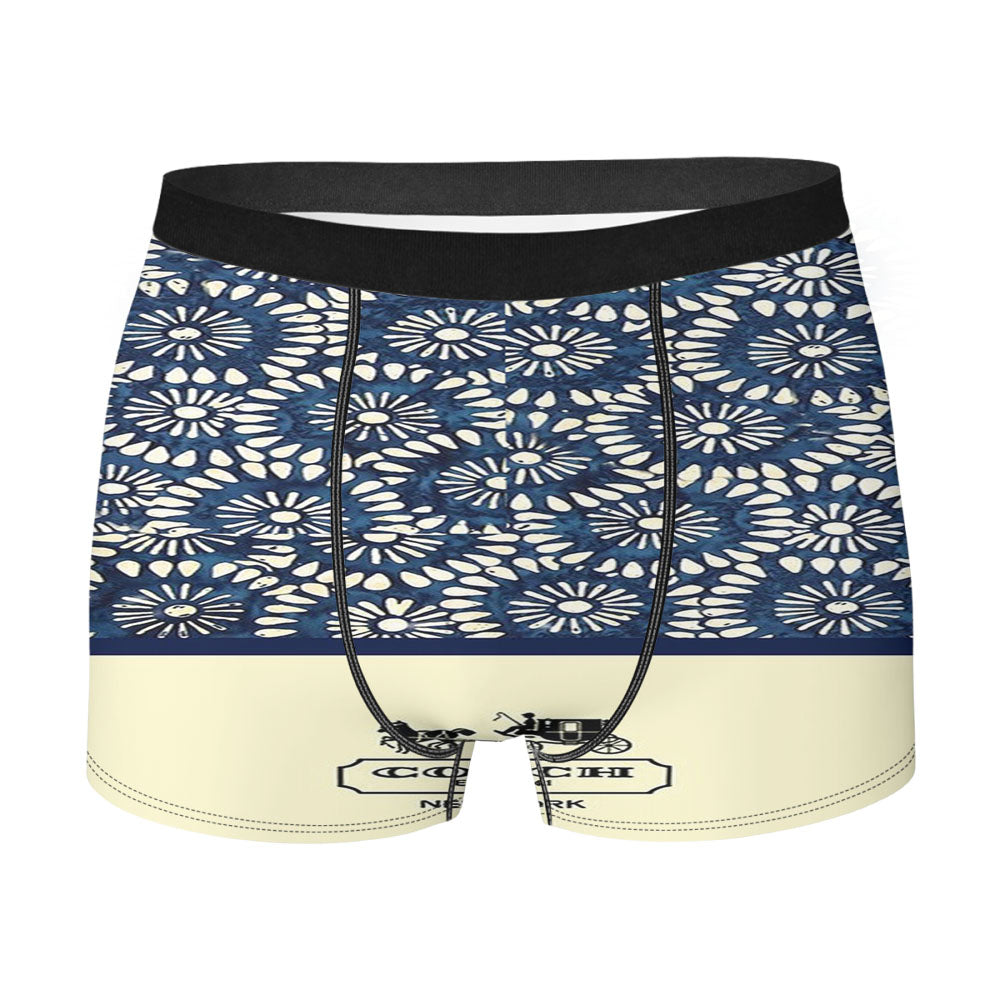 Coach New York Blue Floral Batik Men's Boxer Briefs