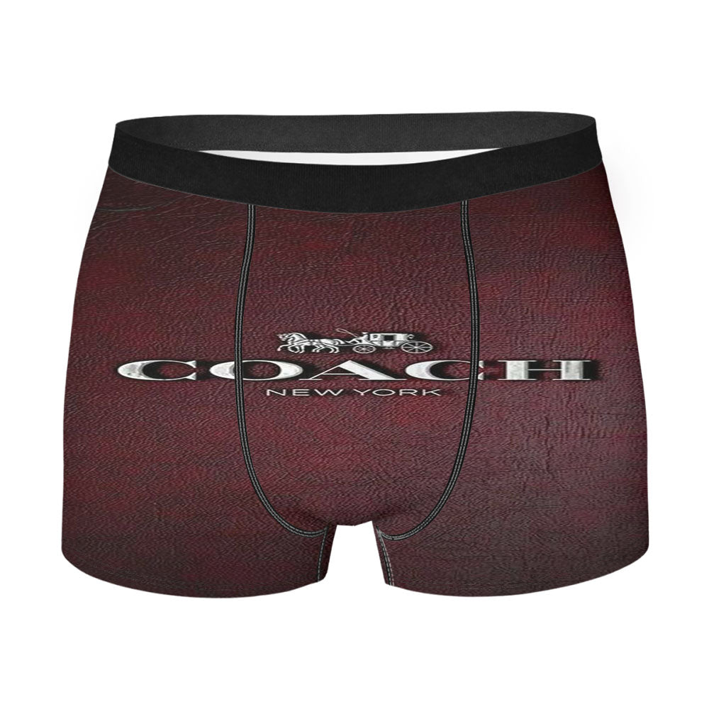 Coach New York Logo Leather Men's Boxer Briefs