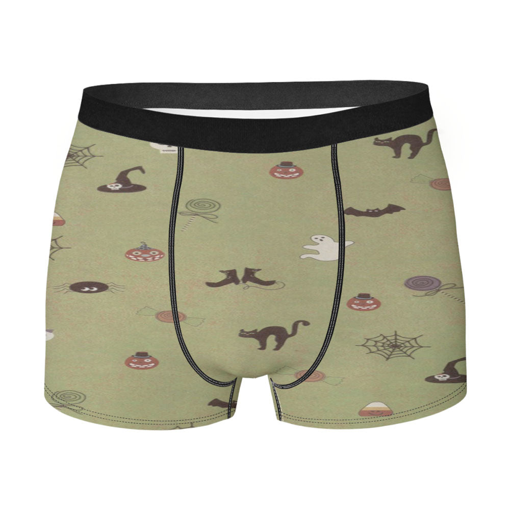 Cute Halloween Pattern Wallpaper Men's Boxer Briefs