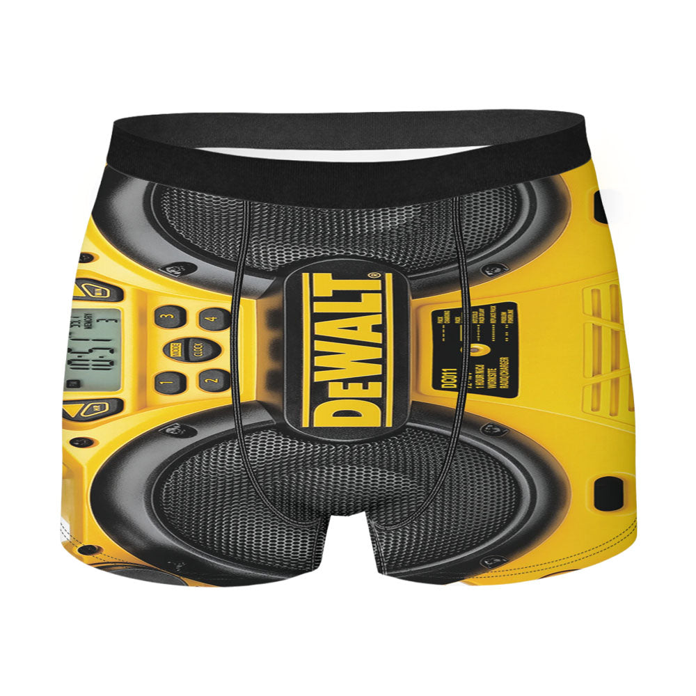 Dewalt Jobsite Yellow Radio Men's Boxer Briefs