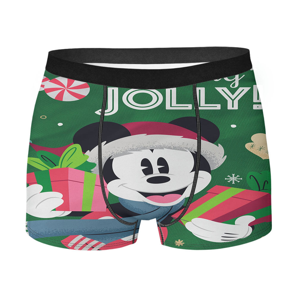 Disney Feeling Jolly Mickey Mouse Men's Boxer Briefs