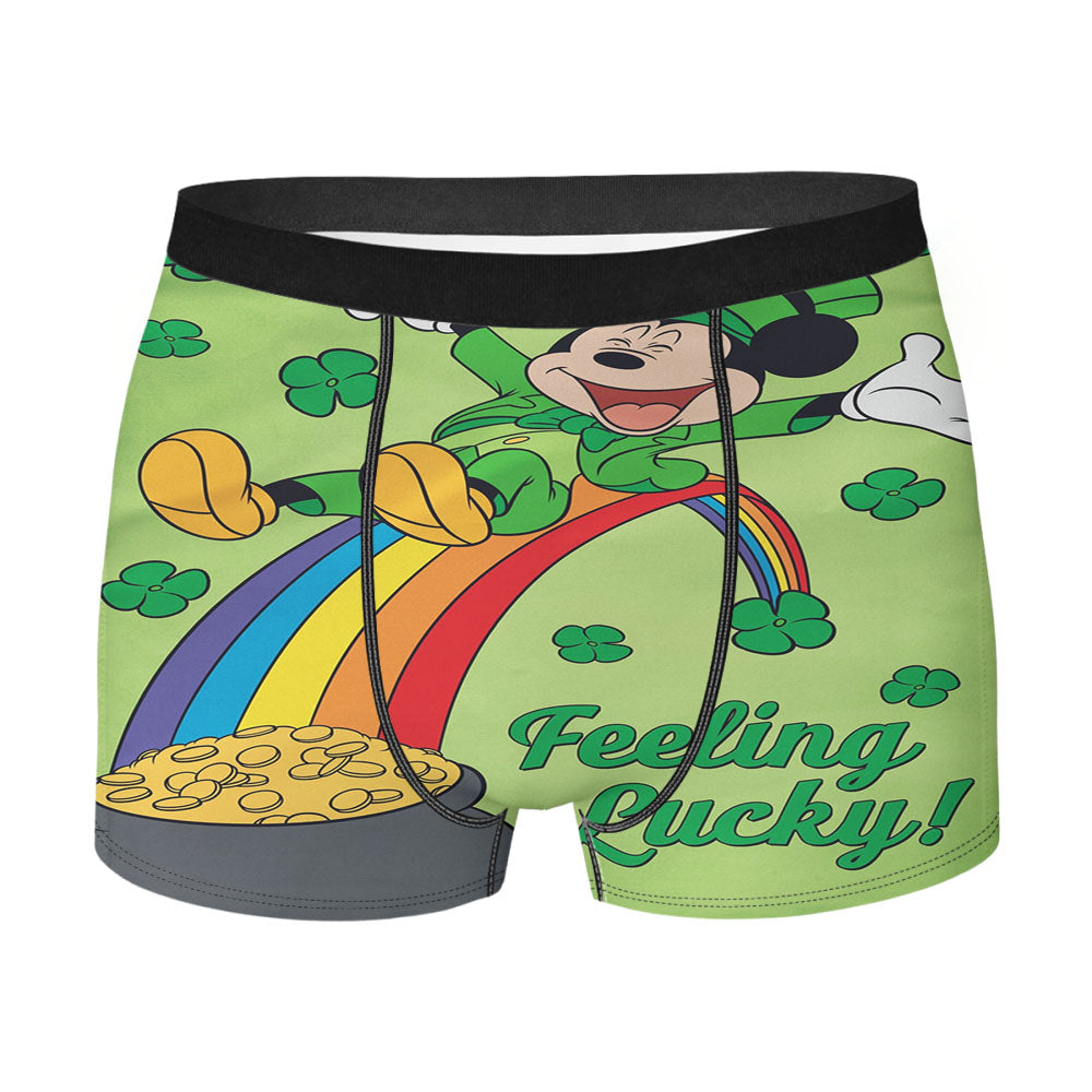Disney Feeling Lucky St. Patrick'S Day Mickey Men's Boxer Briefs
