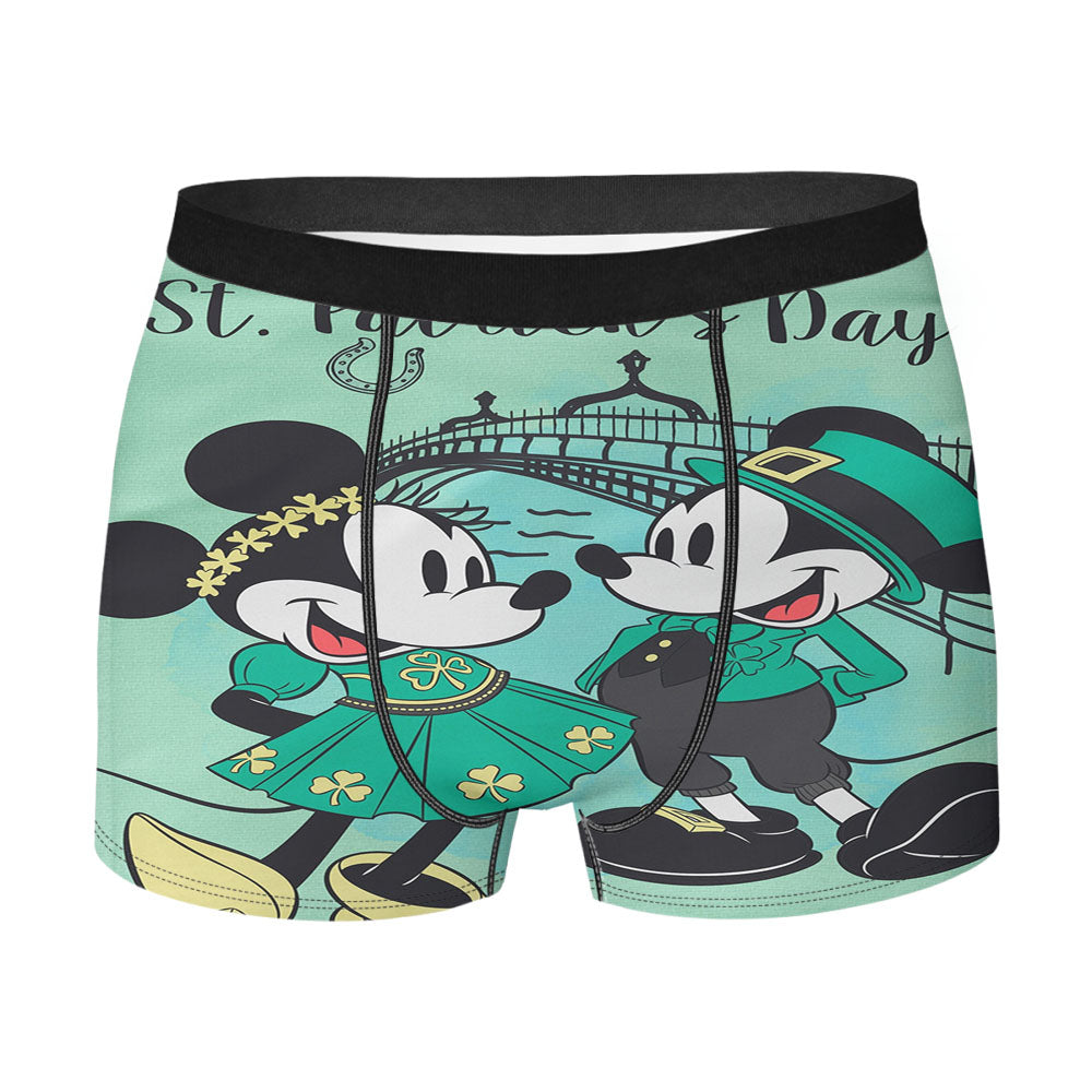 Disney Happy St. Patrick'S Day Stitch Men's Boxer Briefs