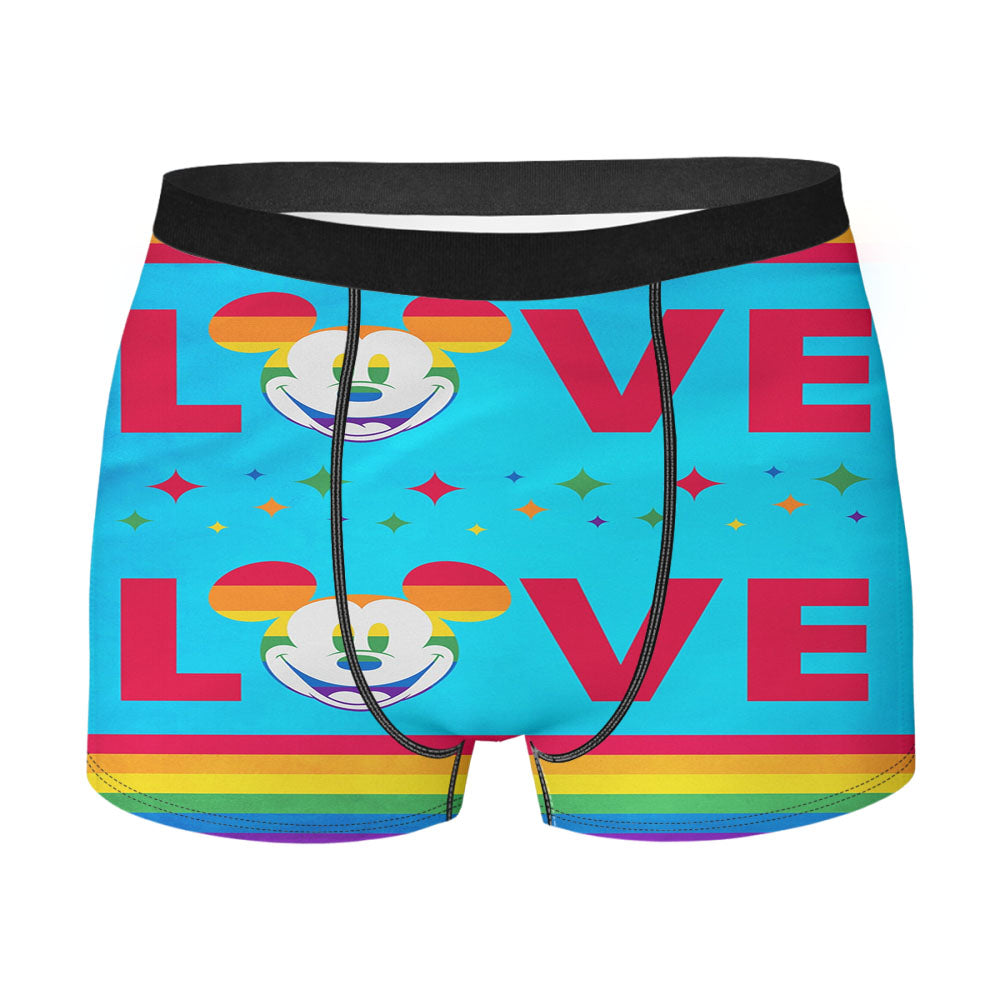 Disney Love Is Love Pride Mickey Men's Boxer Briefs