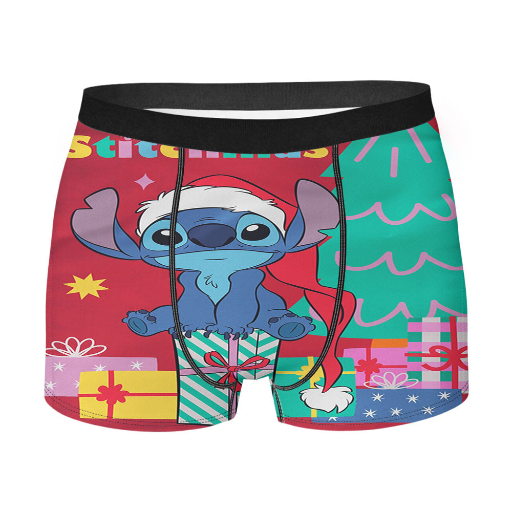 Disney Merry Stitchmas Stitch Men's Boxer Briefs